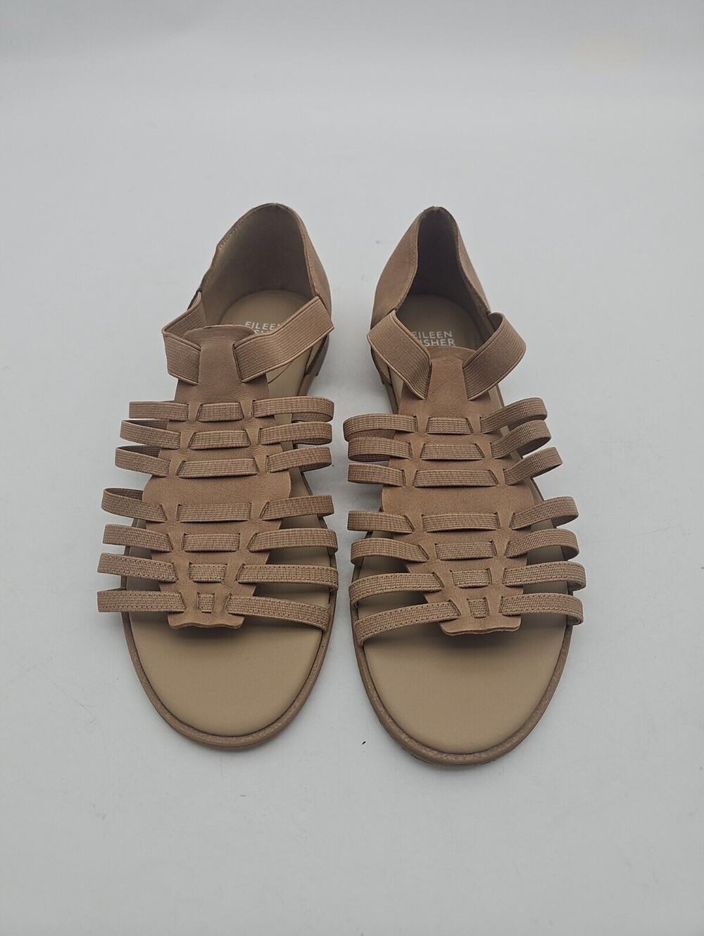EILEEN FISHER ~ Rato Elastic Gladiator Sandals in Khaki Sz 10 NEW